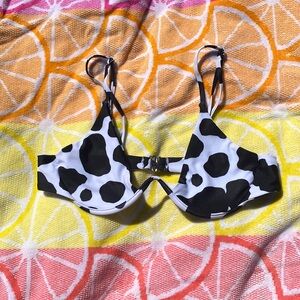 Cow print bikini top
